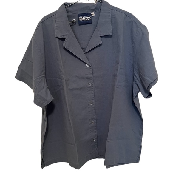 Big Bud Press Tops - NEW Big Bud Press Linen Blend Pantry Button Up Top in Blue Sz 3XL